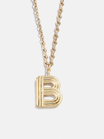 Baublebar Retro Letter Initial Necklace In Gold