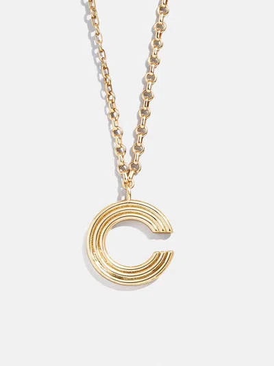 Baublebar Retro Letter Initial Necklace In Gold