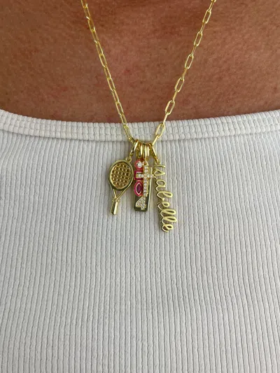 Baublebar Script Custom Nameplate Charm In Gold