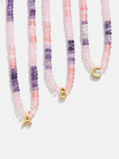 Baublebar Semi-precious Beaded Initial Necklace In Multi