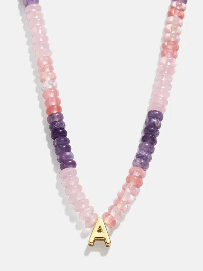 Baublebar Semi-precious Beaded Initial Necklace In Multi