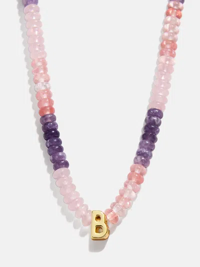 Baublebar Semi-precious Beaded Initial Necklace In Multi
