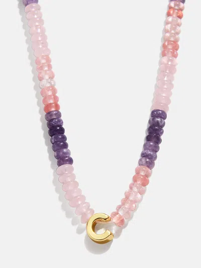 Baublebar Semi-precious Beaded Initial Necklace In Multi