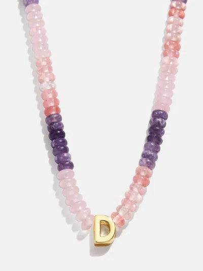 Baublebar Semi-precious Beaded Initial Necklace In Multi