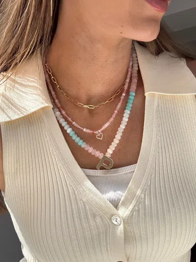 Baublebar Semi-precious Block Initial Necklace In Multi