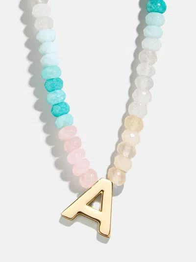 Baublebar Semi-precious Block Initial Necklace In Multi