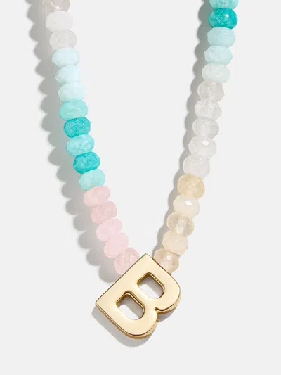 Baublebar Semi-precious Block Initial Necklace In Multi