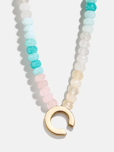 Baublebar Semi-precious Block Initial Necklace In Multi