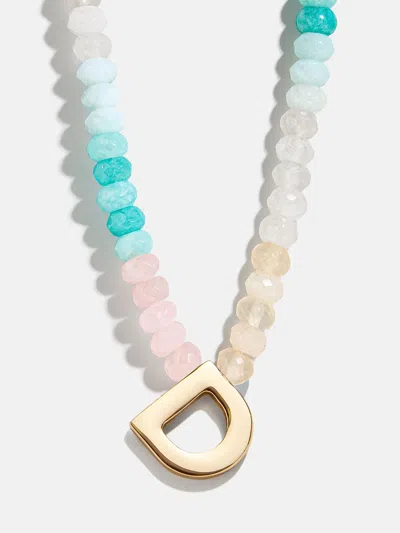 Baublebar Semi-precious Block Initial Necklace In Multi
