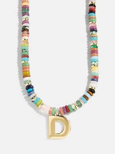 Baublebar Semi-precious Block Initial Necklace In Multi