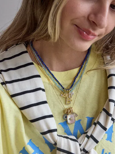 Baublebar Semi-precious Cluster Charm Necklace  Chain In Blue