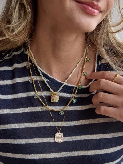 Baublebar Semi-precious Cluster Charm Necklace  Chain In White