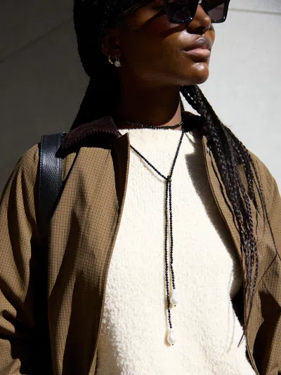 Baublebar Semi-precious Pearl Wrap Necklace In Black