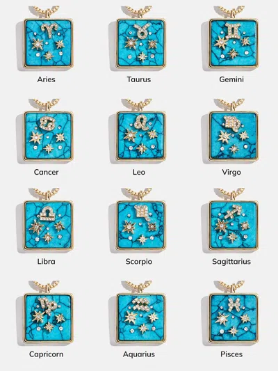 Baublebar Semi-precious Zodiac Pendant Necklace In Blue