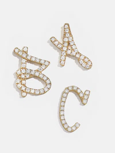 Baublebar Solid Gold & Diamond Initial Earring In Gold