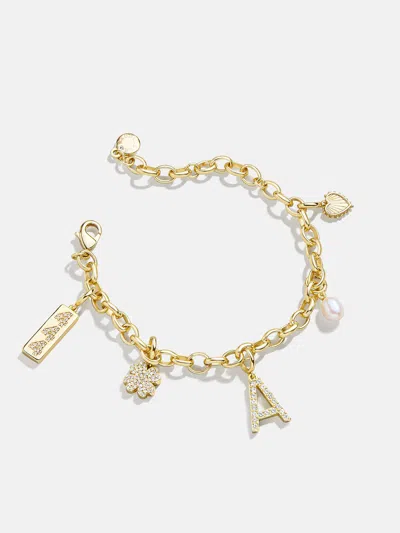 Baublebar Spaced Custom Charm Bracelet In Gold