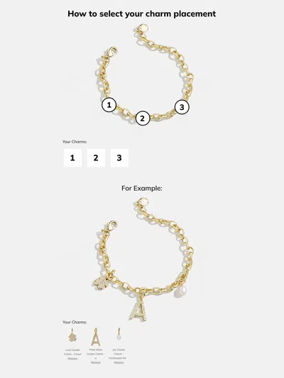 Baublebar Spaced Custom Charm Bracelet In Gold