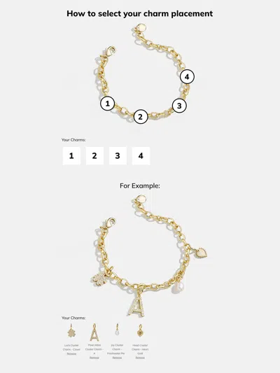 Baublebar Spaced Custom Charm Bracelet In Gold