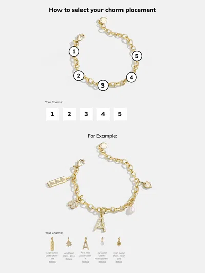 Baublebar Spaced Custom Charm Bracelet In Gold