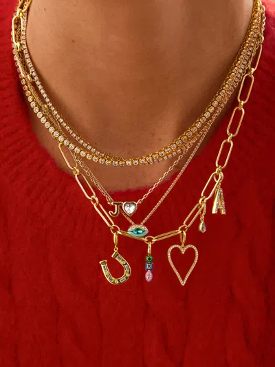 Baublebar Spaced Custom Charm Necklace In Gold