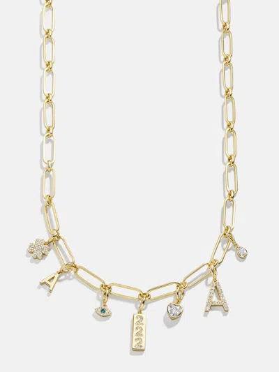 Baublebar Spaced Custom Charm Necklace In Gold