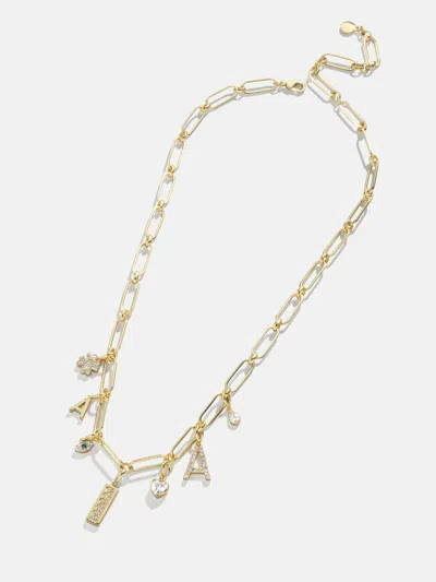 Baublebar Spaced Custom Charm Necklace In Gold