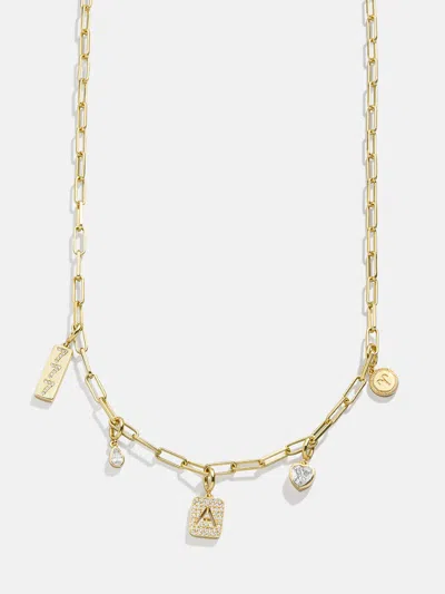 Baublebar Spaced Custom Charm Necklace In Gold