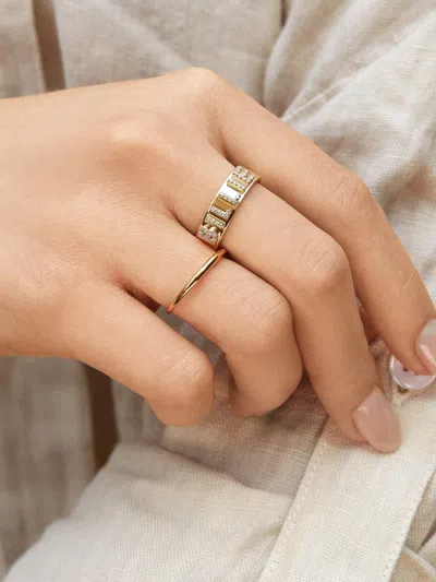 Baublebar Sterling Silver Custom Block Ring In Metallic