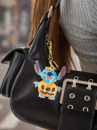 Baublebar Stitch Disney 2d Pumpkin Bag Charm In Gold