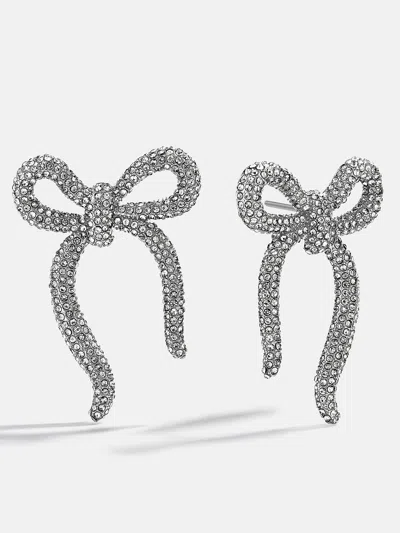 Baublebar Suki Bow Earrings In Silver