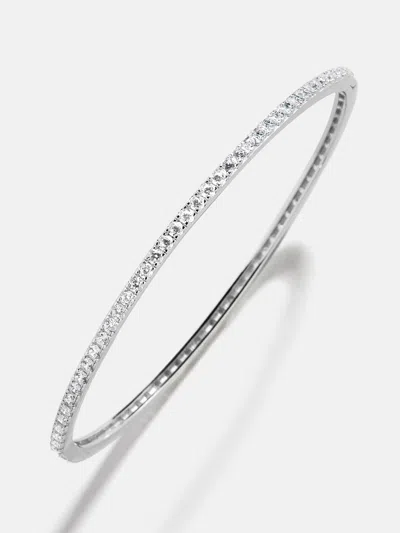 Baublebar Tracy 18k Sterling Silver Hinge Bangle In Metallic