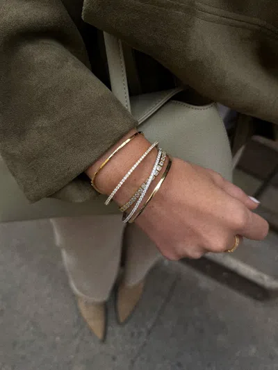 Baublebar Tracy 18k Sterling Silver Hinge Bangle In Metallic