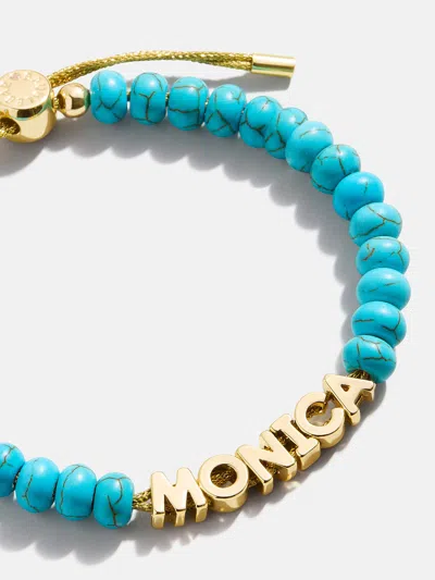 Baublebar Turquoise Custom Nameplate Bracelet In Gold