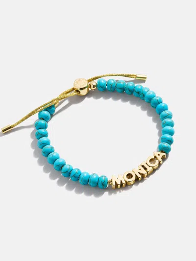 Baublebar Turquoise Custom Nameplate Bracelet In Gold