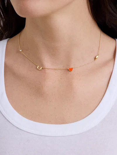 Baublebar University Of Miami Spaced Charm Necklace In Gold