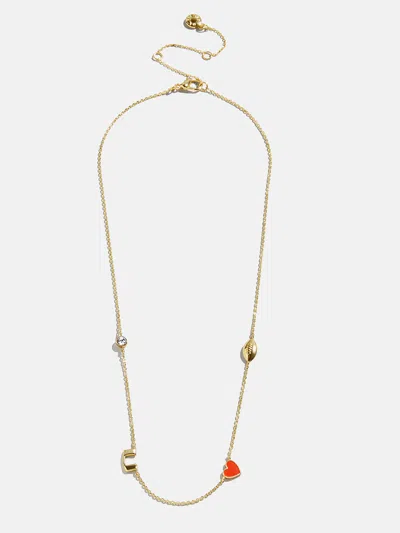 Baublebar University Of Miami Spaced Charm Necklace In Gold