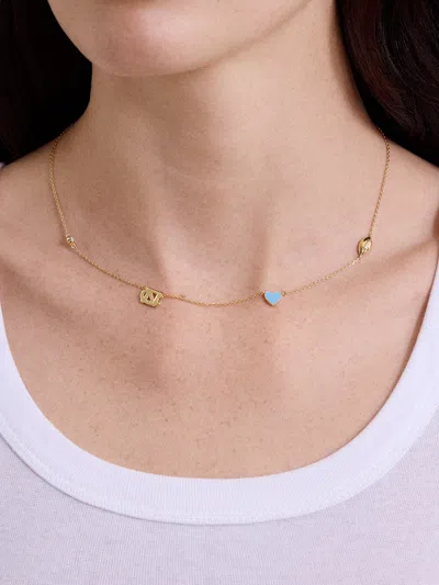 Baublebar University Of North Carolina Spaced Charm Necklace In Gold