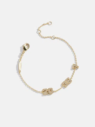 Baublebar Varsity Number Custom Bracelet In Gold