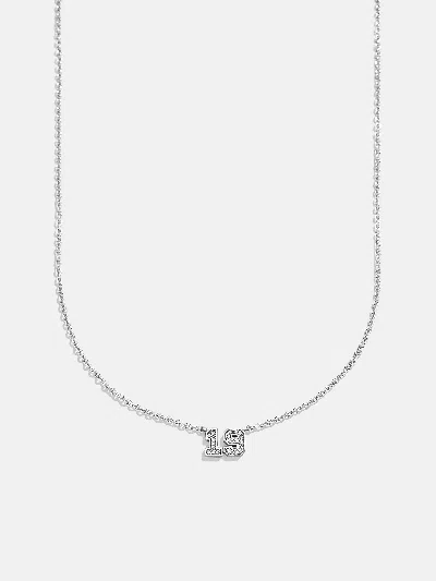 Baublebar Varsity Number Custom Necklace In Gray