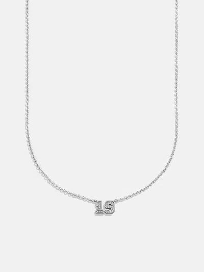 Baublebar Varsity Number Custom Necklace In Gray
