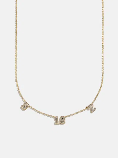 Baublebar Varsity Number Custom Necklace In Gold