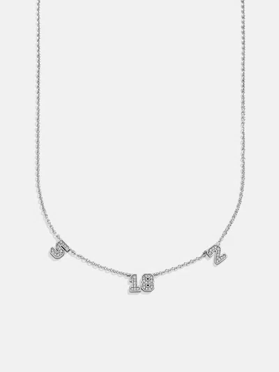 Baublebar Varsity Number Custom Necklace In Gray