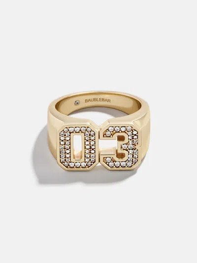 Baublebar Varsity Number Custom Ring In Multi