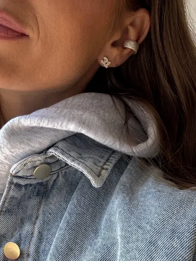 Baublebar Varsity Number Custom Stud Earrings In Gold