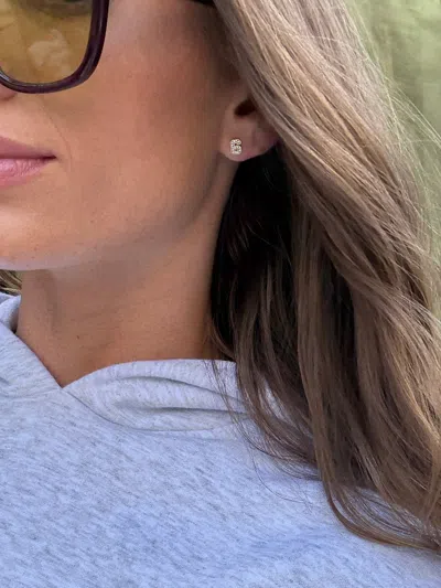 Baublebar Varsity Number Custom Stud Earrings In Gold