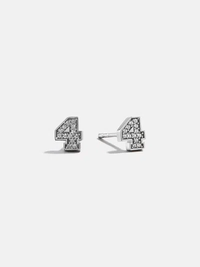 Baublebar Varsity Number Custom Stud Earrings In Metallic