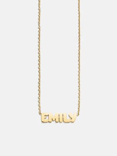Baublebar Waterproof Kids' Custom Nameplate Necklace In Gold
