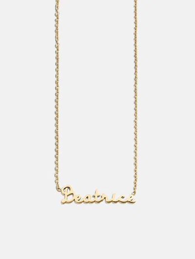 Baublebar Waterproof Kids' Custom Nameplate Necklace In Gold