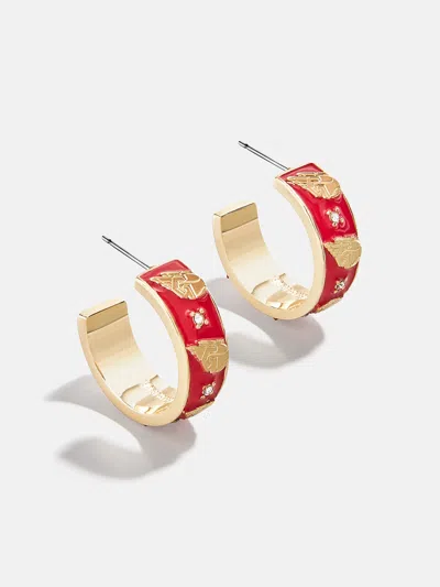 Baublebar Wear By Erin Andrews X  Cleveland Guardians Enamel Hoop Earrings In Blue