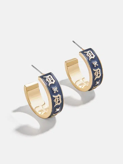 Baublebar Wear By Erin Andrews X  Detroit Tigers Enamel Hoop Earrings In Blue